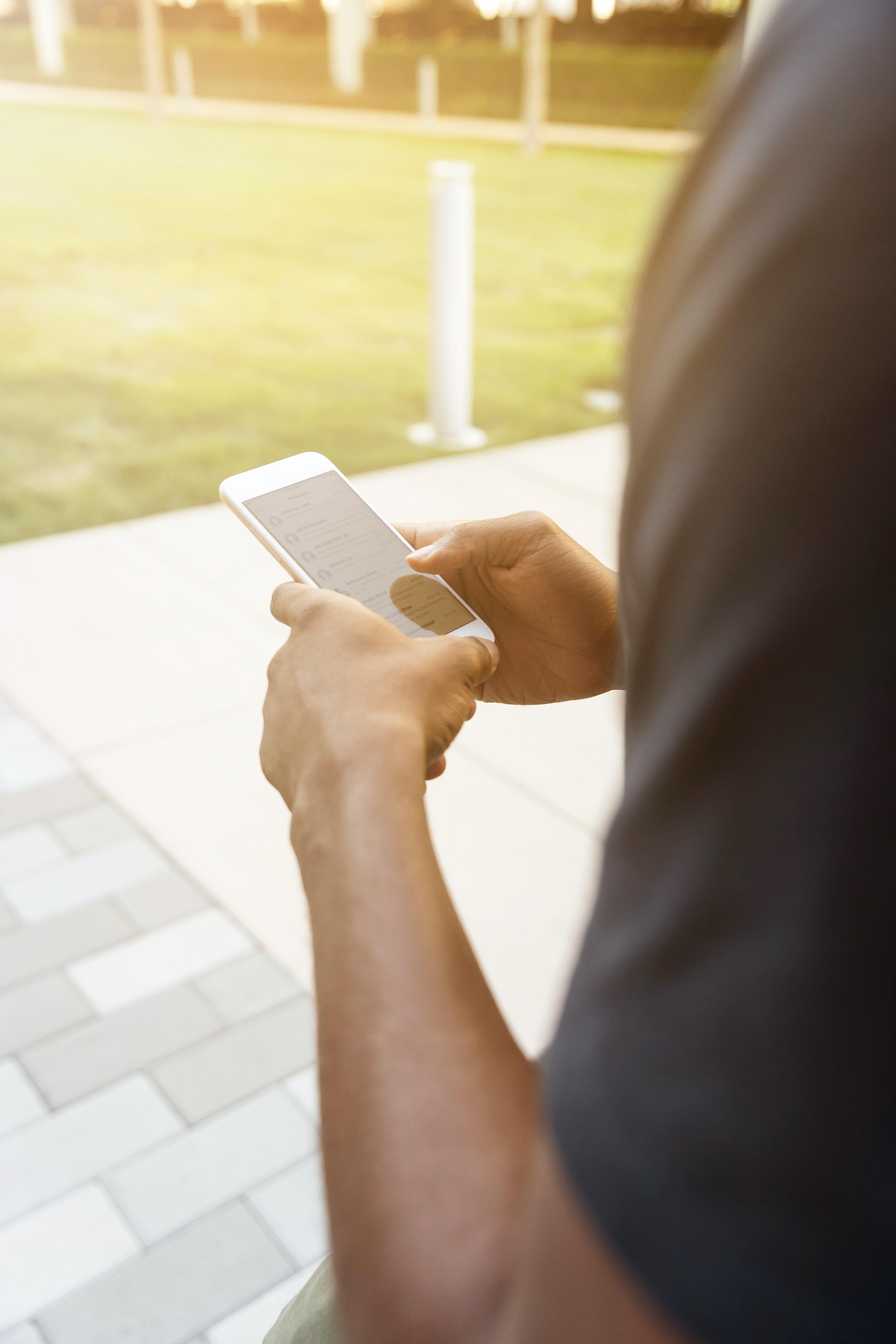 A person holding a phone