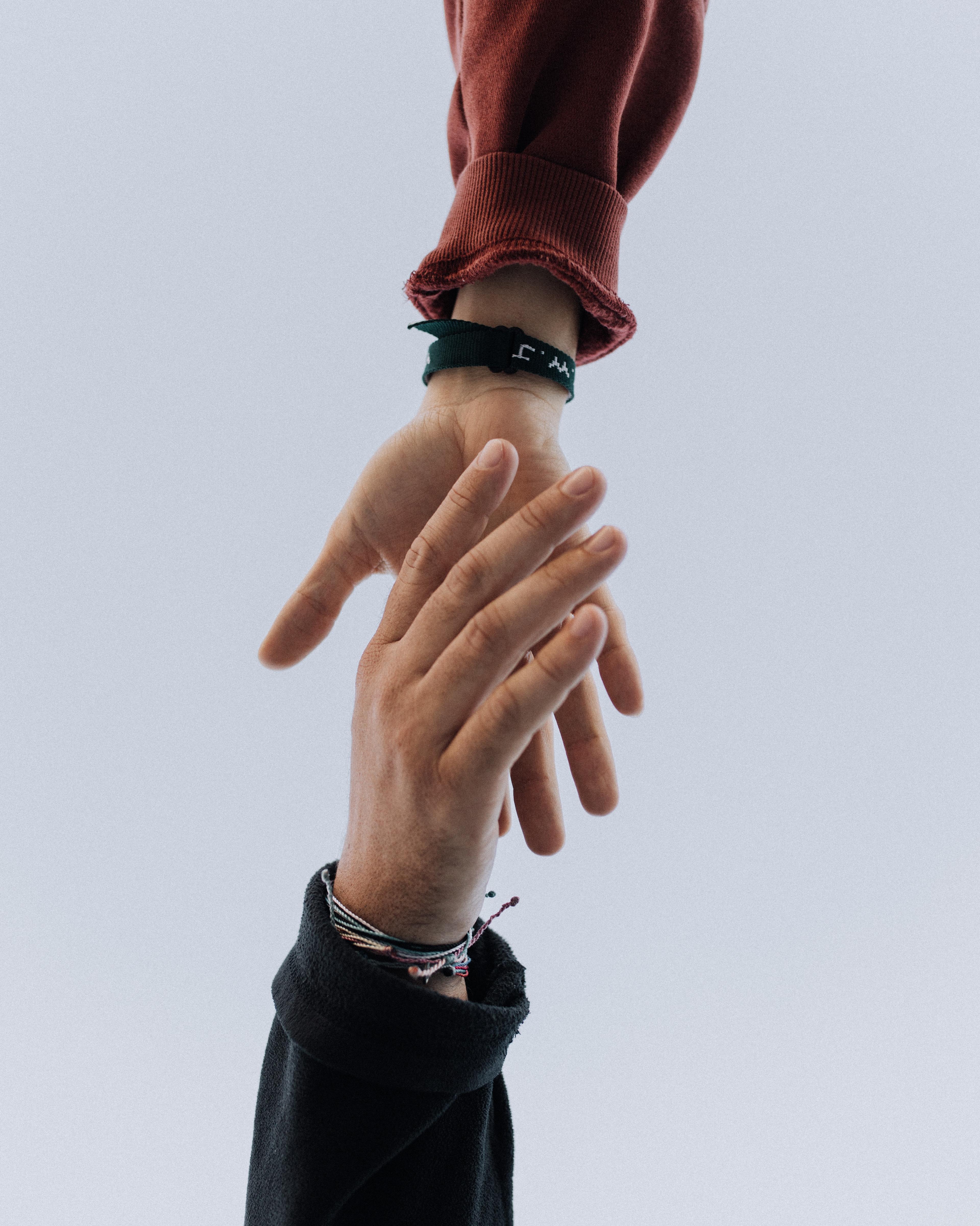 A close up of hands